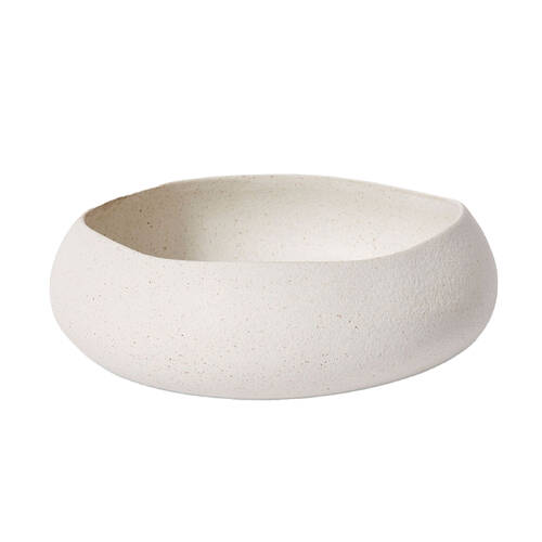 E Style Matias Ceramic Decorative Bowl 39cm - Sandy White