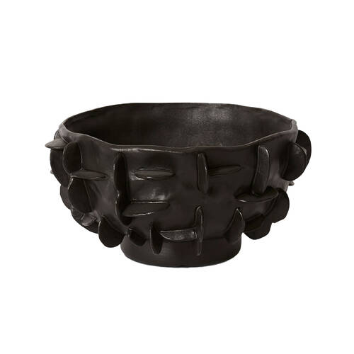E Style Adora Porcelain/Ceramic Decorative Bowl 36cm - Black