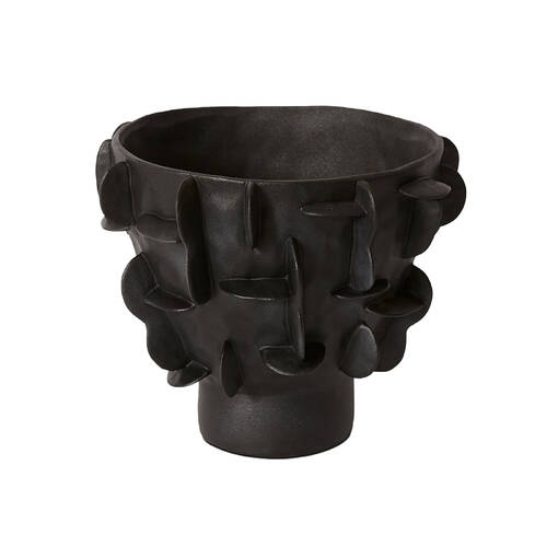 E Style Adora Vessel Porcelain Flower Vase Home Decor 33cm - Black