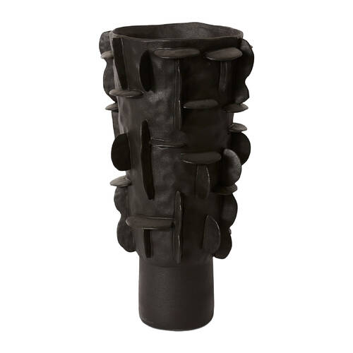 E Style Adora Tall Vessel Porcelain Flower Vase Home Decor 50cm - Black