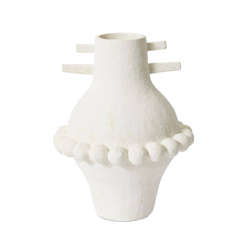 E Style Chika Vessel Porcelain Flower Vase Home Decor 38cm - White
