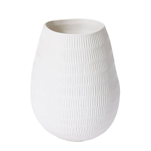 E Style Juana Ceramic Flower Vase Home Decor 26cm - White