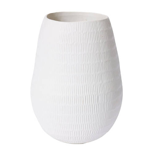 E Style Juana Ceramic Flower Vase Home Decor 32cm - White