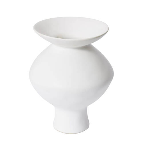 E Style Nakano Flared Ceramic Flower Vase Home Decor 29cm - White