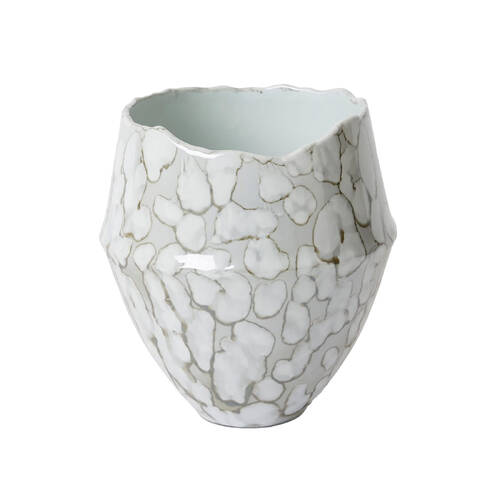E Style Choksi Porcelain Flower/Plant Pot 25cm - Grey Green