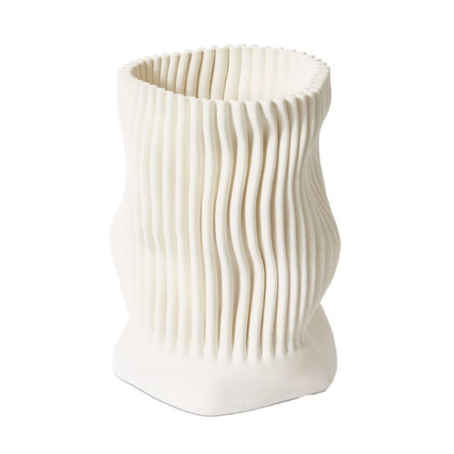 E Style Wada Vessel Porcelain Flower Vase Home Decor 30cm - Ivory