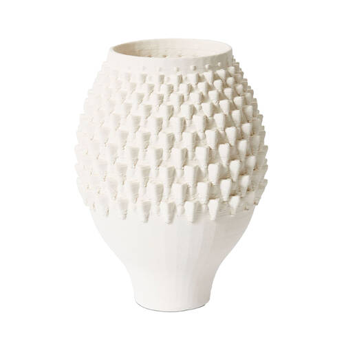 E Style Kathari Vessel Porcelain Flower Vase Home Decor 37cm - Ivory