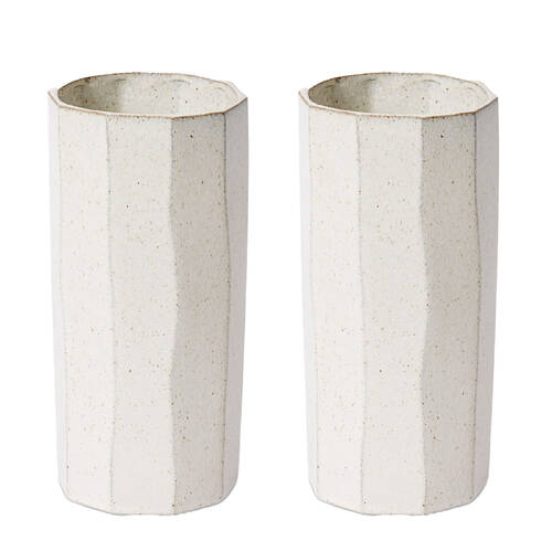 2PK E Style Letsha Ceramic Flower Vase Home Decor 30cm - Cream