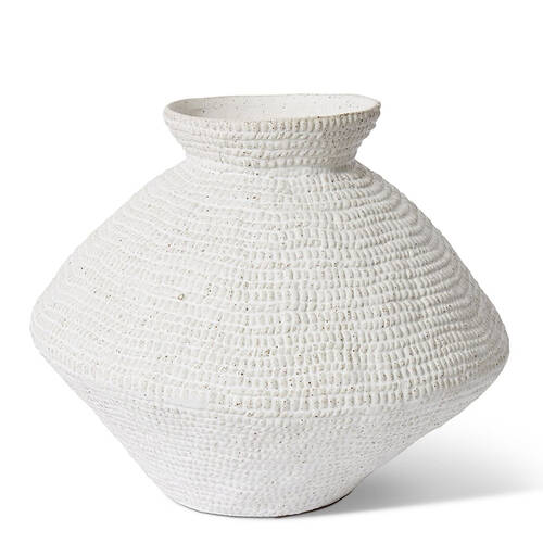 E Style Ceramic Aurora Vase Home Decor 35x35cm White