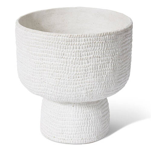 E Style Ceramic Aurora Pot Home Garden Decor 26x26cm White