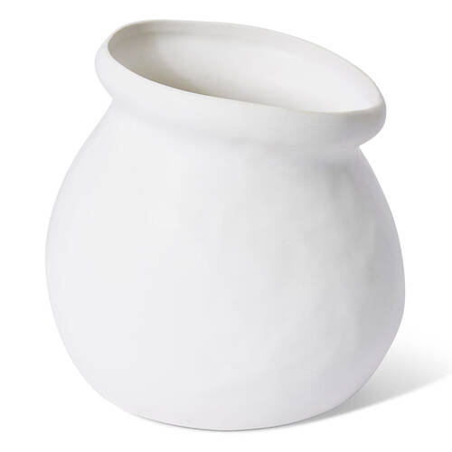 E Style Ceramic Nakano Round Vase Home Decor 25x25cm White