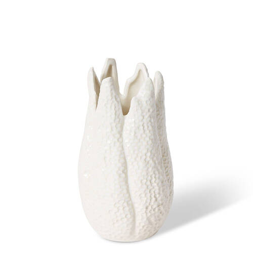 E Style Ceramic Sekani Vase Home Decor 11x11cm White