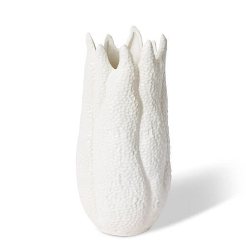 E Style Ceramic Sekani Vase Home Decor 19x18cm White