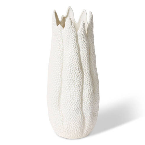 E Style Ceramic Sekani Vase Home Decor 26x25cm White