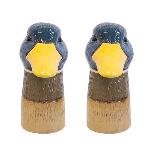 2PK LVD Mallard Ceramic Duck Flower Vase Decor 16x22cm