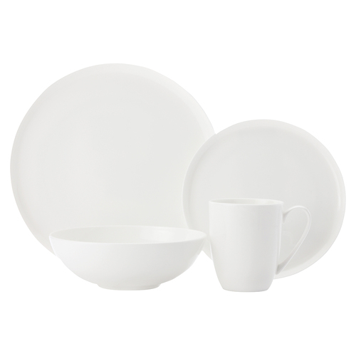 16pc Casa Domani Pearlesque Coupe Dinner Set