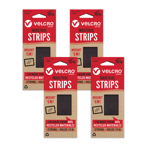 8pc Velcro Eco Collection Industrial Strips 7.6cm x 4.5cm