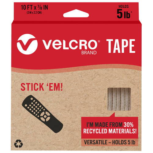 Velcro Eco Collection Sticky Back Hook & Loop Fastening Tape 3m x 22mm