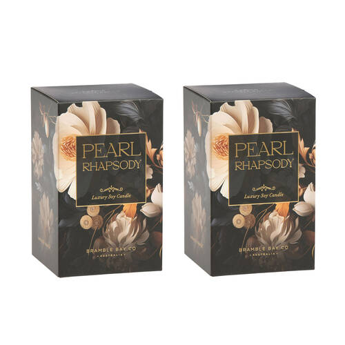 2PK Bramble Bay Vintage Floriade Pearl Rhapsody Candle Home Fragrance 250g