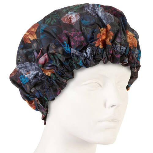 Bramble Bay Vintage Floriade Velvet Bloom Shower Cap Reusable