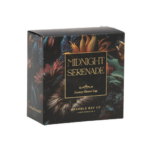 Bramble Bay Vintage Floriade Midnight Serenade Shower Cap Reusable
