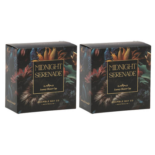 2PK Bramble Bay Vintage Floriade Midnight Serenade Shower Cap Reusable