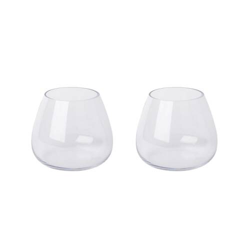 2PK E Style Allira Vase Tabletop Home Decor 18x18cm Clear