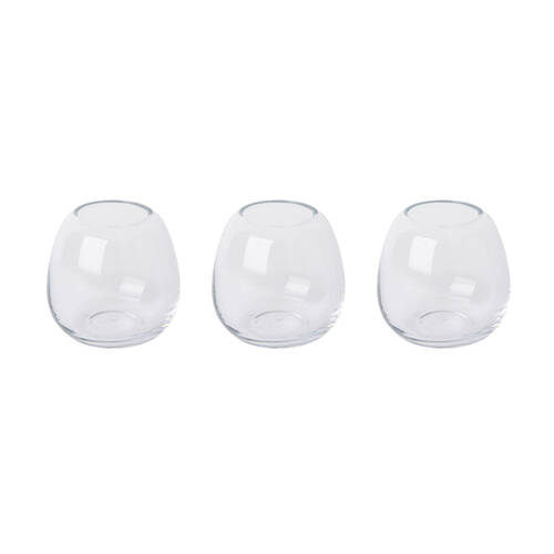 3PK E Style Alma Vase Tabletop Home Decor 10x10cm Clear