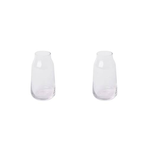 2PK E Style Harnan Vase Tabletop Home Decor 8x8cm Clear