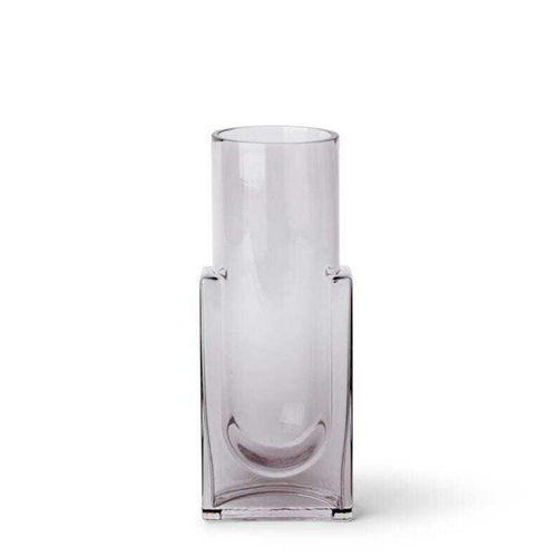 E Style 30cm Glass Pixie Tall Flower Vase Decor - Smoky Grey