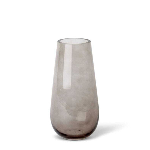 E Style 30cm Glass Sophie Tall Flower Vase Decor - Smoky Grey