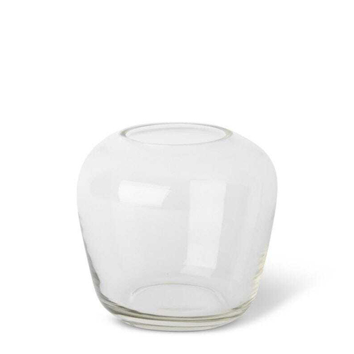 E Style 20cm Glass Brice Flower Vase Decor - Clear