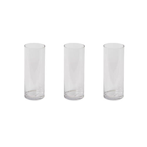 3PK E Style Vera Vase Tabletop Home Decor 10x10cm Clear