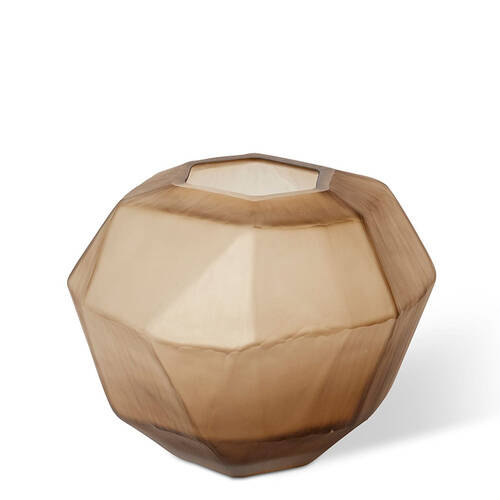 E Style Glass Waylon Vase Home Decor 30x26cm Smoke Brown