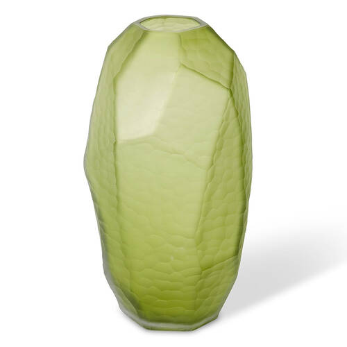 E Style Glass Rufus Vase Home Decor 20x20cm Dark Green