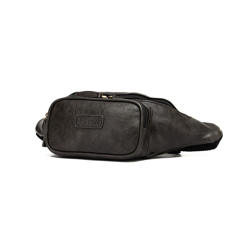 Tosca Vegan Leather Bum Waist Bag 30cm - Ash Black