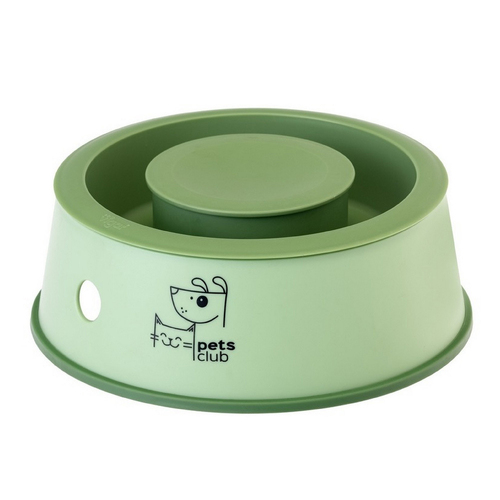 Vigar Pets Club Cat/Dog Pet 3-in-1 Feeder Bowl Green