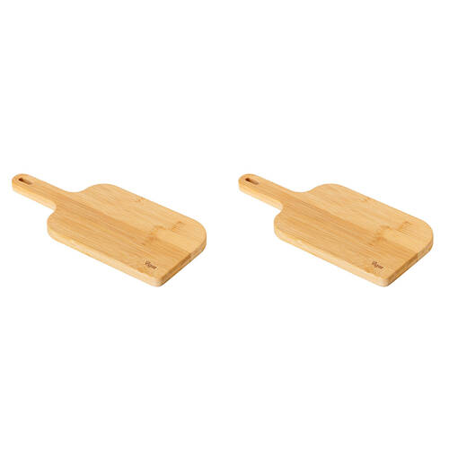 2PK Vigar Becco Bamboo Serving Snack Cheese Board w/ Handle Small