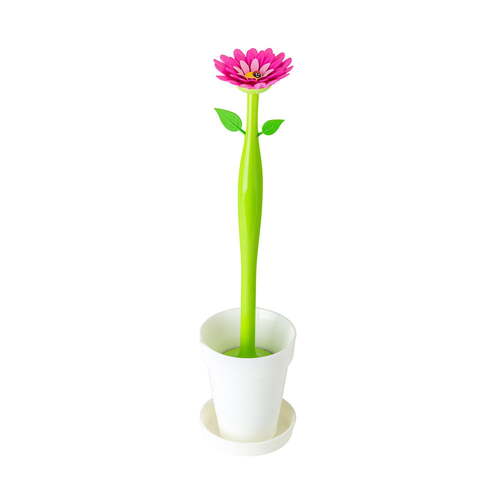 Vigar Flower Power Toilet Brush w/ Canister Set - White