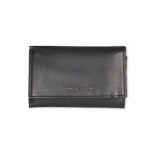 Van Heusen Trifold Leather Wallet w/ ID Window For Men Black