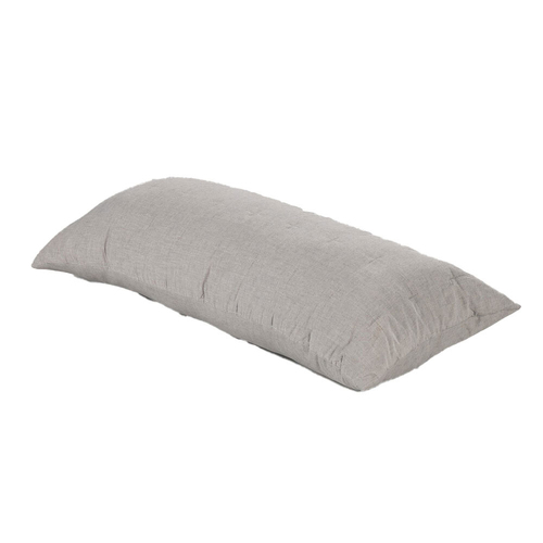 Canningvale Vintage Softwash Cotton Lumbar Cushion - Smokey Grey Melange