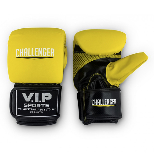 1Pr VIP Sports Fitness Workout Bag Mitt Large Yellow/Black