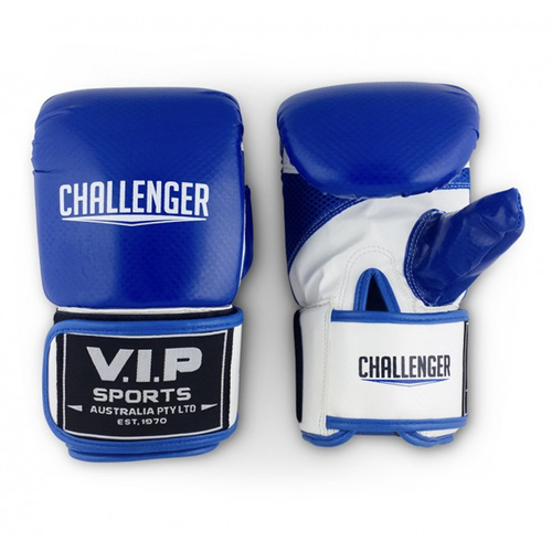 1Pr VIP Sports Fitness Workout Bag Mitt X-Large Blue/White