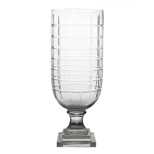 Belle Louis Glass Urn Flower Vase 43cm Large - Clear