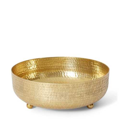 E Style Tiva 35cm Aluminium Bowl Home Decor - Gold
