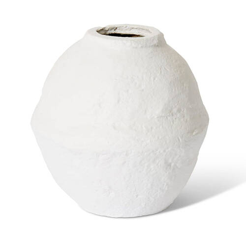 E Style Sifiso Paper Mache Vessel Decorative Vase Home Decor 23cm - White