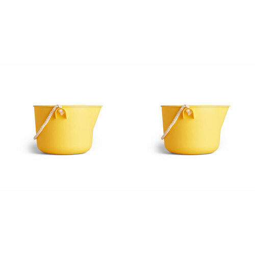 2x Viking Toys Reline Big Bucket Sandpit/Beach Toy Yellow Kids 12m+
