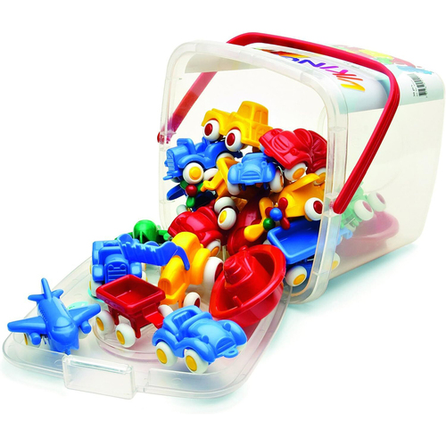20pcs Viking Toys Mini Chubbies Vehicle Toy w/ Bucket Kids 12m+