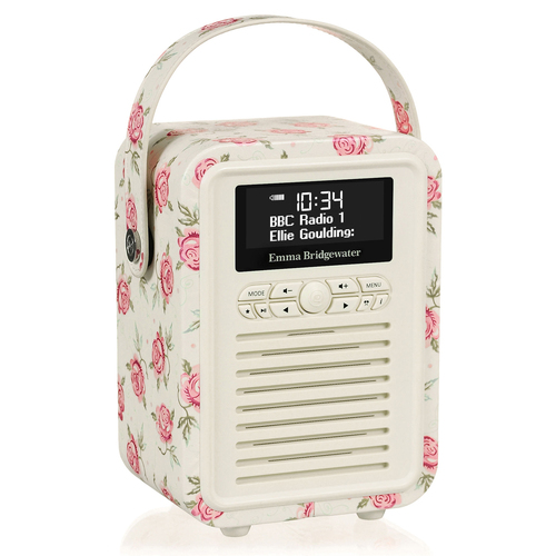 VQ Retro Mini DAB+ Digital FM Radio/Bluetooth Speaker Emma Bridgewater Rose & Bee