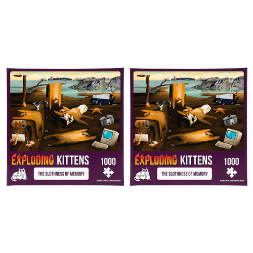 2x 1000pc Exploding Kittens Slothness of Memory Puzzle 49x68cm